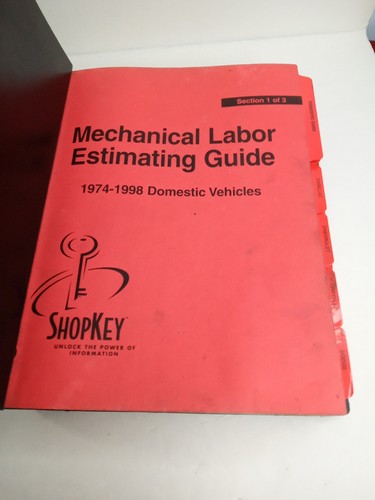 Shopkey Mechanical Labor Estimating Guide 1974-1998 Domestic Vehicles SKLG98 - Bild 10 von 12