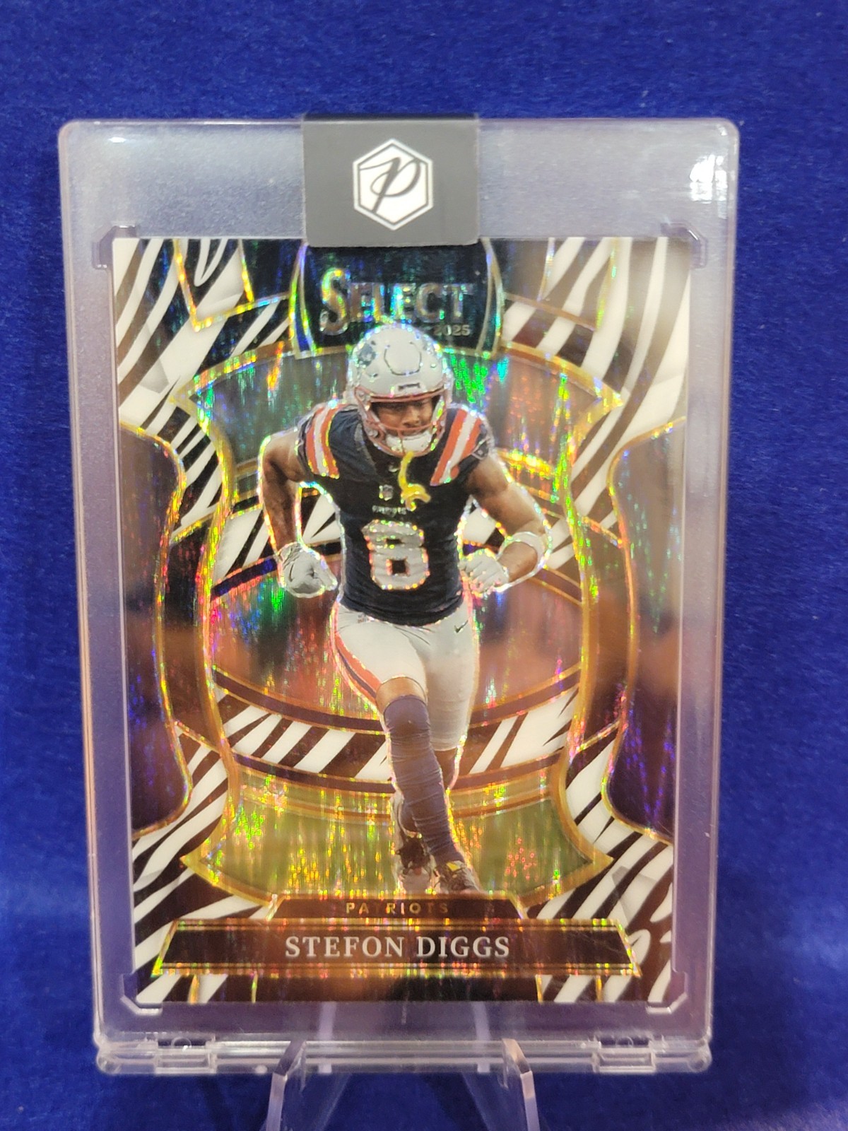 2025 Panini Select Stefon Diggs Zebra Prizm #79