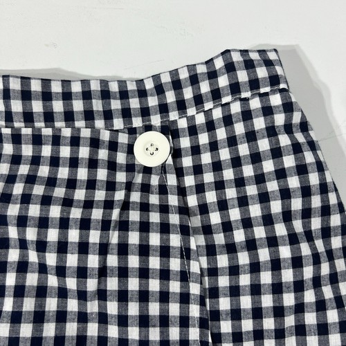 Falda corta de algodón a cuadros de guinga azul grande con envoltura sintética Collections Etc nueva - Imagen 3 de 14