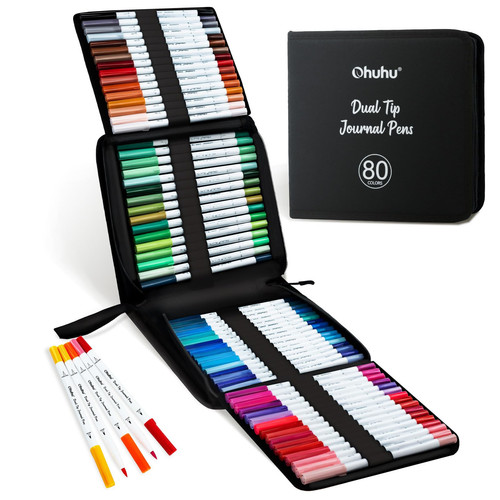 Illustration marker ultra-fine water-based pen 80color set - Picture 1 of 7