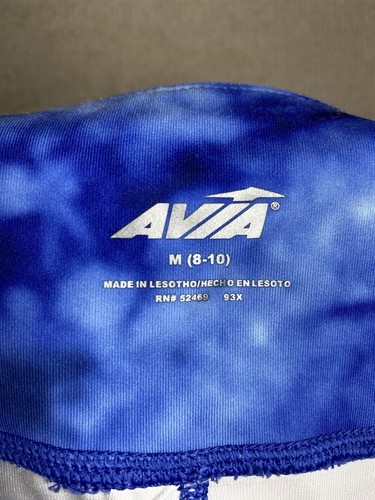 Leggings elásticos Avia azules tie dye tiro alto hasta el tobillo para mujer talla M” - Imagen 2 de 2