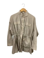 MICHEL KLEIN Utility Nylon Jacket, Size 38, Gray, Solid Color, FKJFP-20230