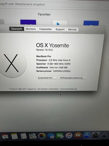 Apple MacBook Pro 13 Retina A1502 i5 2,6 GHz 8GB 256GB - Bild 4 von 12