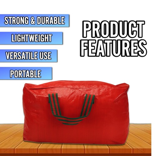 Red Christmas Storage Bag Space Saving Durable Versatile Xmas Storage Bag - Picture 3 of 5