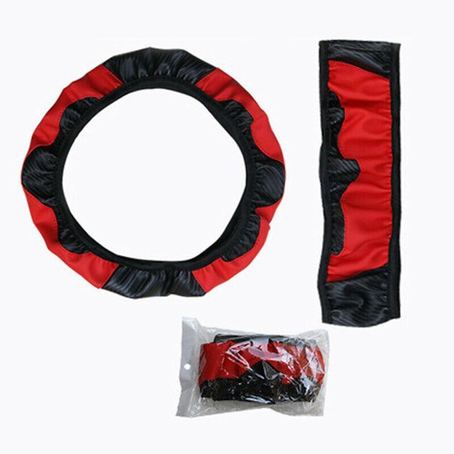 Car SUV Microfiber Leather Steering Wheel Cover 38cm/15'' Universal Accessories - Picture 6 of 11
