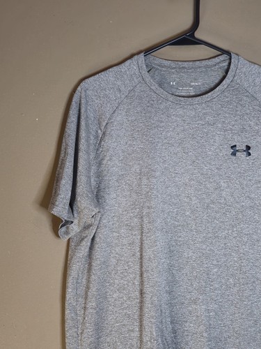 Under Armour The Tech Tee grau leichtes Lauf Gym T-Shirt Herren L - Bild 4 von 10