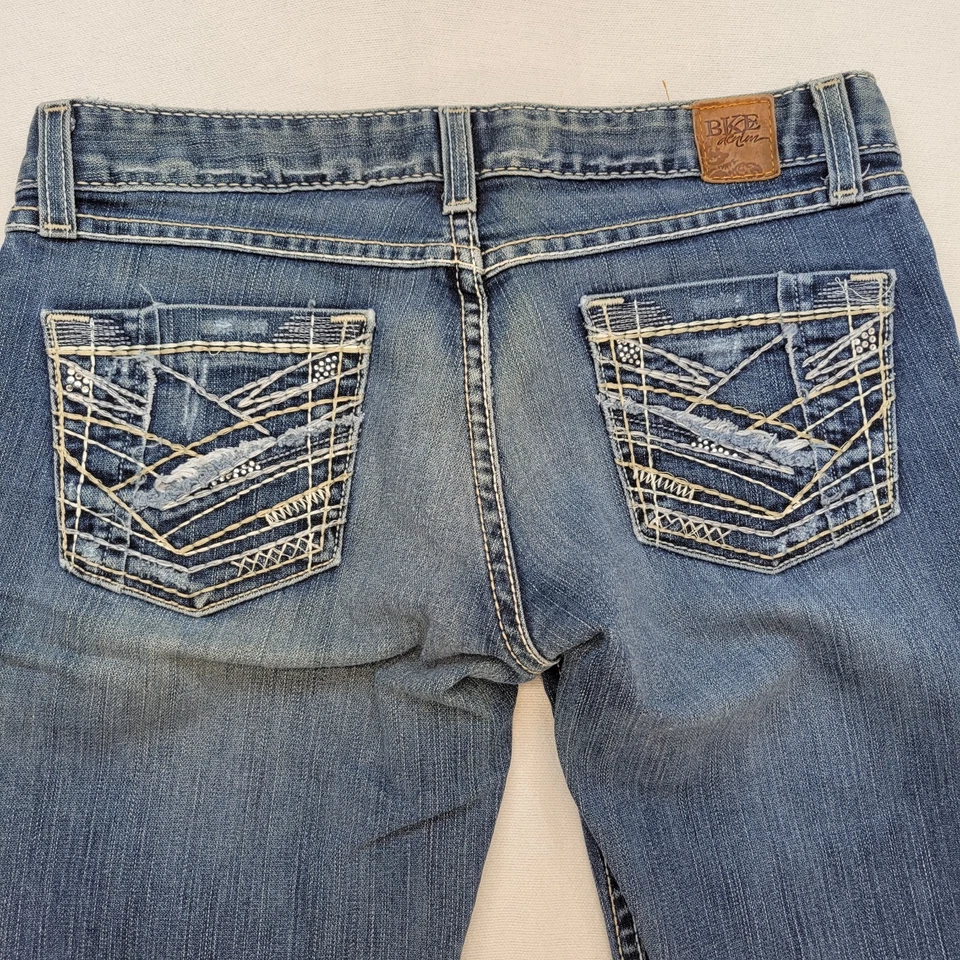 BKE Jeans Womens 27 Blue Sabrina Boot Low Rise Dark Wash Stretch Denim - Image 4 of 4