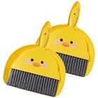 2 Sets Dustpan and Brush Desktop Broom Kids Cleaning Tabletop Kitchen
