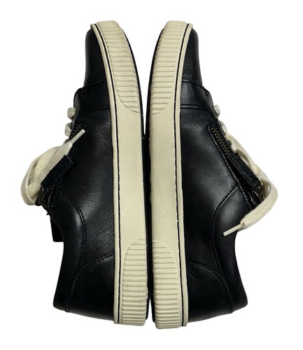 Born Paloma Sneaker Shoe Lace Up Side Zip Black Leather Women Size 7 EUC - Picture 6 of 11