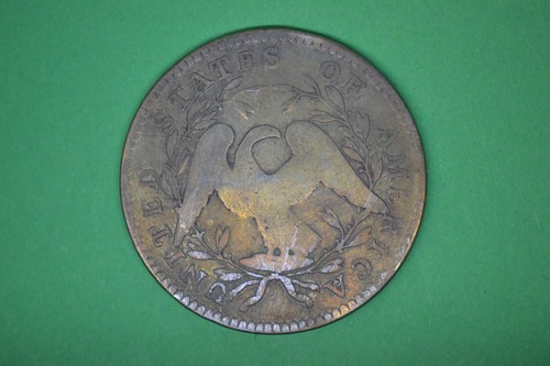 1795 Flowing Hair Half Dollar- Toned Fine with questionable color. Rare Coin. - Picture 2 of 8