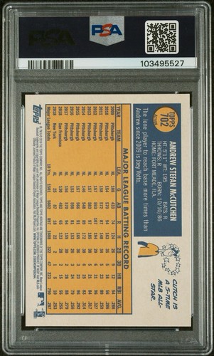 2019 Topps Heritage Andrew McCutchen Action Image Variation SP PSA 10 PIRATI - Foto 2 di 2
