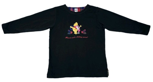 Winnie The Pooh Piglet Holiday Black Sweatshirt / Jumper Mens Size L Large Xmas - Picture 2 of 10