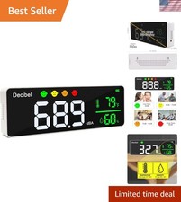 High Accuracy 11'' Sound Level Meter - Temperature & Humidity with Alarm Feature