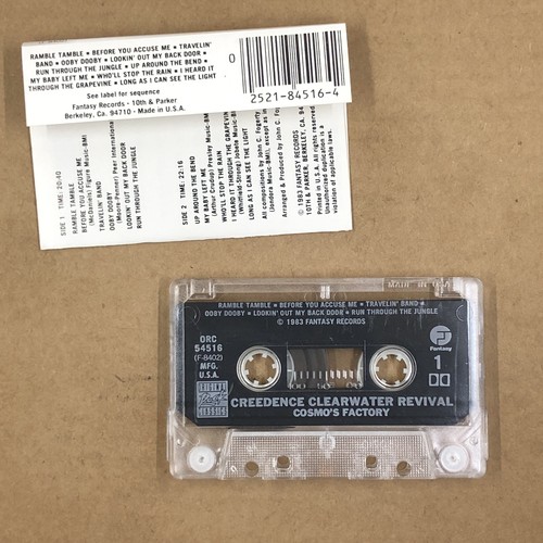 CREEDENCE CLEARWATER REVIVAL Cassette Tape 70s Rock Blues COSMOS FACTORY FOGERTY - Picture 2 of 6