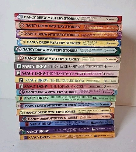 Vintage 80er/90er Nancy Drew Taschenbuch Posten von 18 A Minstrel Book Carolyn Keene
