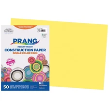 Prang Medium Weight Construction Paper Yellow 50 Count for Arts and Crafts