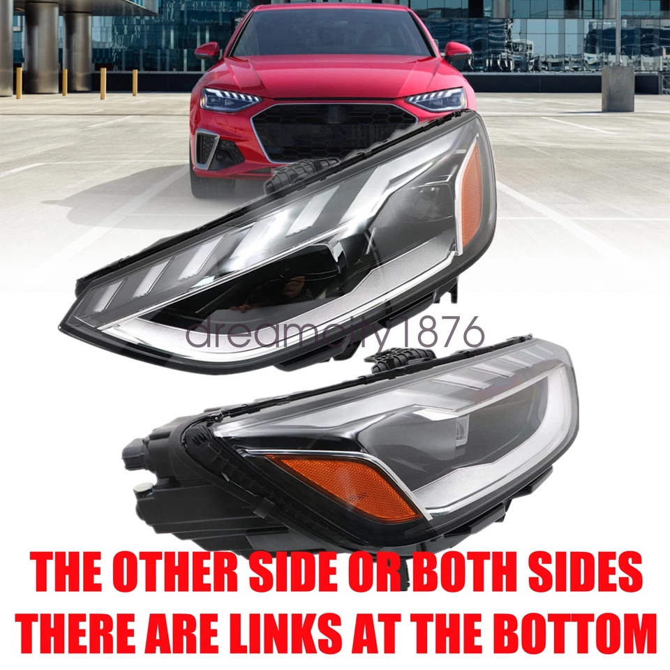 For Audi A4 2.0L S4 3.0L 2020 2021 2022-2024 LH Left Driver Headlight Assembly - Image 2 of 4