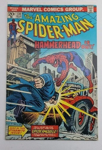Amazing Spider-man #130, VF 8.0, 1st Spider Mobile, Marvel Value Stamp