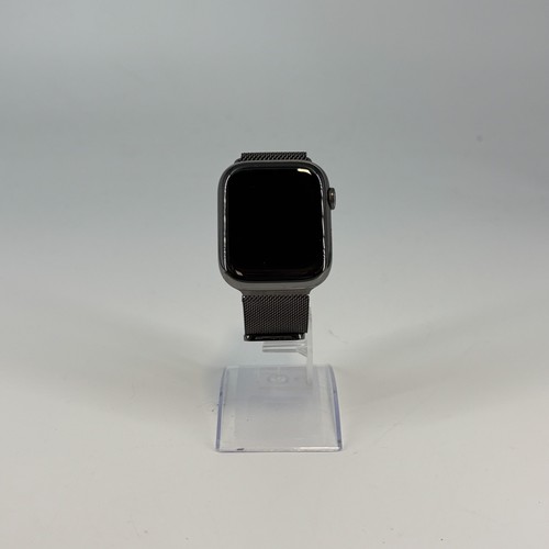 Apple Watch (Seria 7) 45mm grafitowa stal nierdzewna (LTE) z łupkiem mediolańskim - Zdjęcie 2 z 5