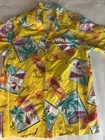 Vintage Hilo Hatties Hawaiian Tropical Bright Color Button up Shirt Size Large