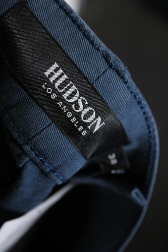 Hudson Mens Cotton Buttoned Zipped Slip-On Straight Leg Pants Blue Size EUR38 - Picture 4 of 5
