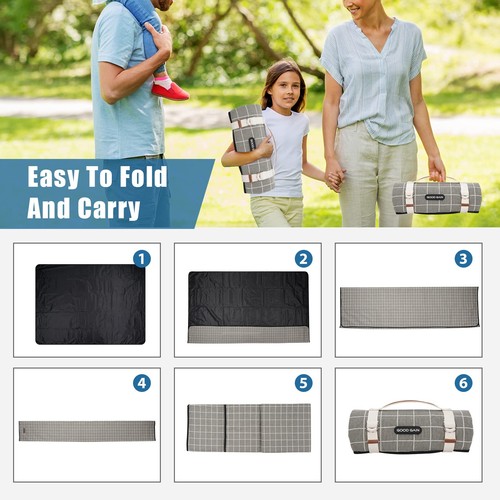 Picnic Outdoor Blankets Waterproof Extra Large - Beach Mat Sand Free Foldable... - Bild 5 von 7