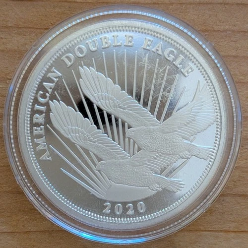 2020 Cook Islands $2 American Double Eagle 1/2 oz .999 Fine Silver Proof Coin #1