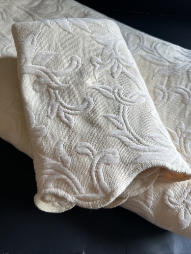 JCPenney Matelasse Queen Decke Überwurf Kissen Set Buttercreme Baumwolle überbacken - Bild 15 von 23