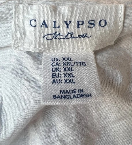 Calypso St Barth Maxi Tank Dress Blue Linen Blend XXL Beach Resort Cruise Boho - Picture 10 of 11