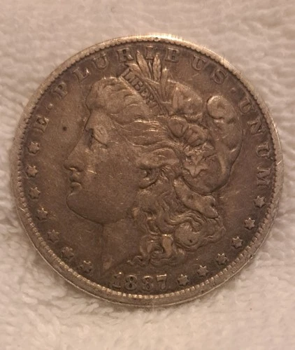 1887 $1 Morgan Silver Dollar Circulated Business Strike Uncertified