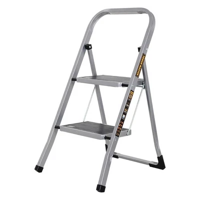 2 Step Ladder Folding Compact Platform Ladder With Non Slip Steps TOUGH MASTER