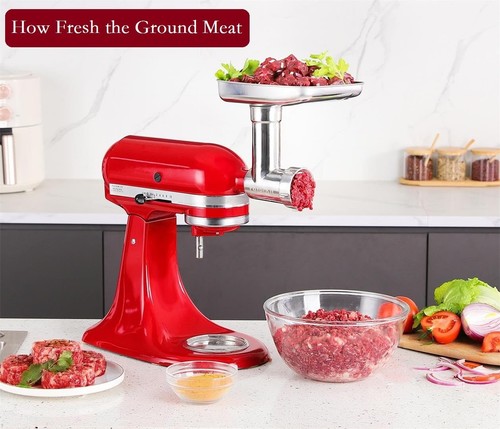 Edelstahl Küchenmühle Aufsatz für KitchenAid Mixer, Spülmaschinenfest... - Bild 5 von 9