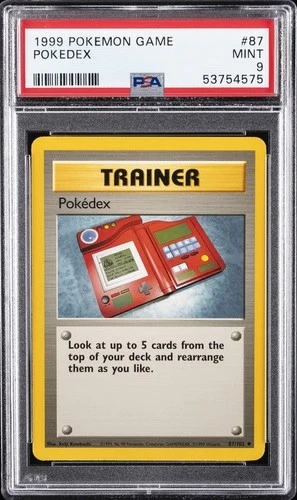 1999 POKEMON BASE SET UNLIMITED #87 POKEDEX PSA 9