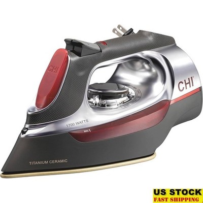 Titanium Ceramic Steam Iron 1700W Retractable Cord Quick Heat Auto Shutoff New