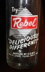 Tulsa Oklahoma OK Rebel ACL painted label soda bottle Coca Cola 1973 vintage