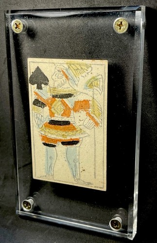 1700s Napoleon's Abdication Era Historic Jack of Spades Woodblock Playing Card - Picture 3 of 24