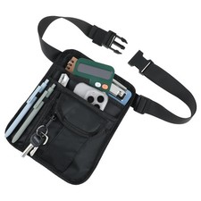 Waitress Apron with Pockets, Server Pouch on Waist, 15.7-36.22 inches, Black