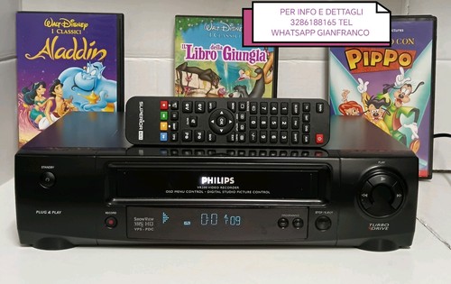 PHILIPS VIDEOREGISTRATORE VHS MODEL:VR200 SP CON TELECOMANDO DOPPIA SCART VCR... - Foto 11 di 11