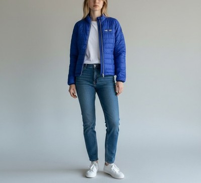 GAASTRA Thermore Laker Classics Jacket Women's SMALL Hidden Hood Blue Pocket