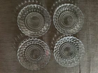 Vintage Depression Clear Bubble Glass Anchor Hocking Glass 6.75" Set of 4, 1 Sm