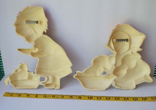 Homco Interiors #7495 Girl washing Dog/Girl feeding Cats MCM Vtg 1970s - Picture 15 of 15