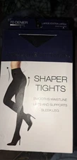 Adrienne Vittadini Ladies Body Shaper Tights (Black) Large/XL Slimming Comfort