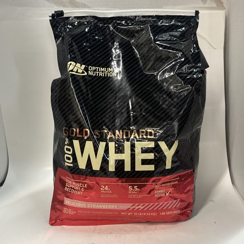 OPTIMUM NUTRITION 100% Gold Standard Whey Protein Delicious Strawberry 10 lb Bag