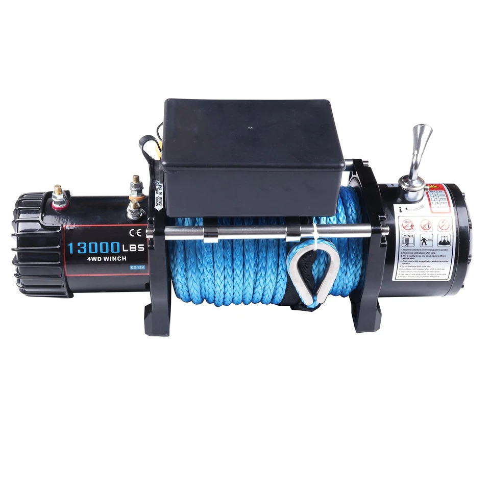 Fits Jeep Trailer 4WD 9.5mm*26m Electric Winch Synthetic Rope Truck 13000LB 12V Foto 3 de 4
