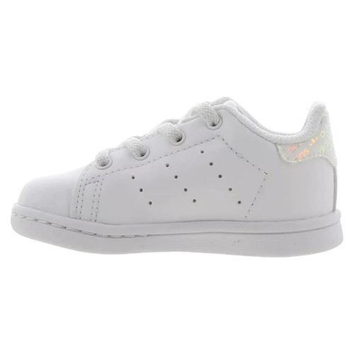 adidas ORIGINALS INFANTS STAN SMITH IRIDESCENT LOGO TRAINERS SHOES SNEAKERS NEW - Picture 2 of 6