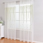  Wicker Pattern Sheer Curtain Sheer Drape Light Filtering Privacy Window Curtain