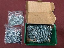 New Box Of 100 Hillman Power-Stud 1/4" x 3-1/4" Wedge Anchor With Washers & Nuts