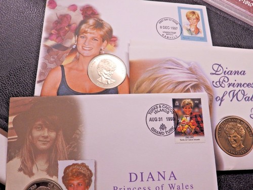 Princess Diana Commemorative Coins & Medallions 1981-1997 See menu FDC Covers - Picture 2 of 58