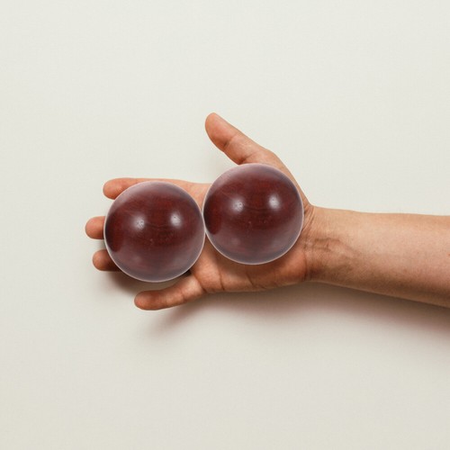 Hand Massage Balls Cloth Bag Mahogany Handball Wooden Ball Crafts Health Massage - Bild 10 von 12
