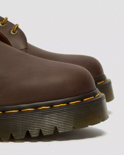 Dr. Martens 3 Loch 1461 Bex Dark Brown Crazy Horse - Picture 6 of 28